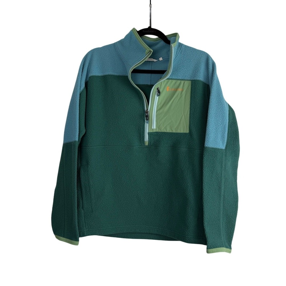 Cotopaxi Blue Green Colorblock Full Zip Fleece Jacket Gorpcore Hiking Womens M‎